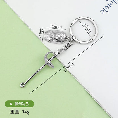 Fencing Keychains Keychain for Key Swords Jewelry