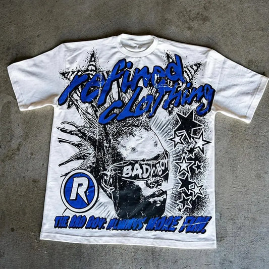 Graphic Print Cotton T-Shirt casual and comfortable suitable men graphic t shirts