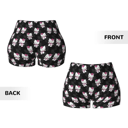 Custom Hello Kitty Cat Gym Shorts Women Athletic Shorts