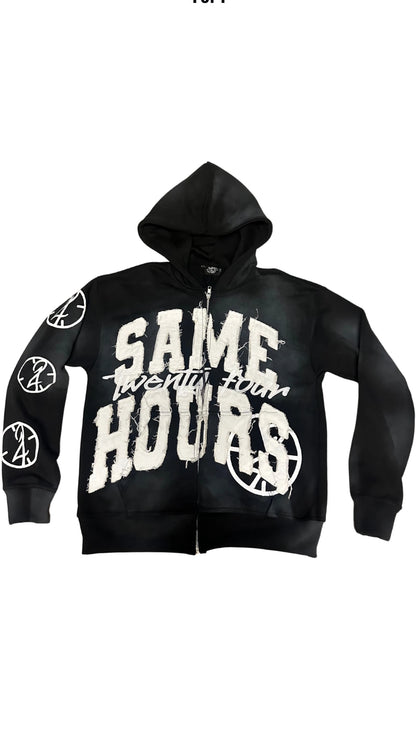Trendy Streetwear Y2K Harajuku Retro Letter Print Zipper Hoodie Men's Punk Casual Colorful Oversized Sweatshirt
