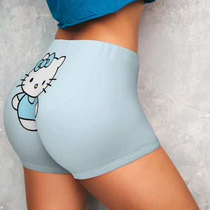 Custom Hello Kitty Cat Gym Shorts Women Athletic Shorts
