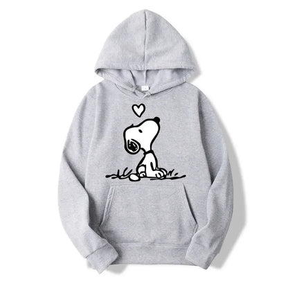 Cartoon Comics Snoopy Hoodie Women Man PulloverCasual Couple Sweatshirt Clothing