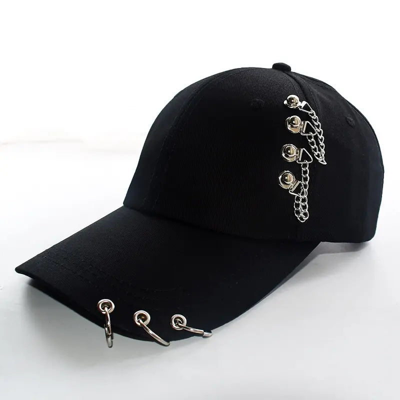 Women Men Snapback Adjustable Vintage Iron Chain Hats