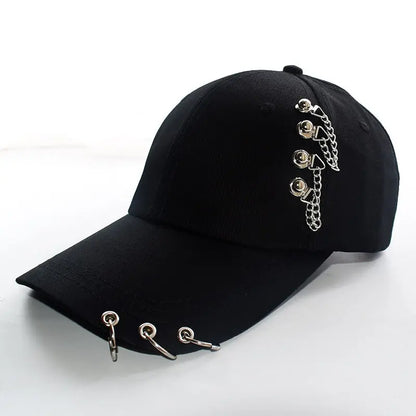 Women Men Snapback Adjustable Vintage Iron Chain Hats