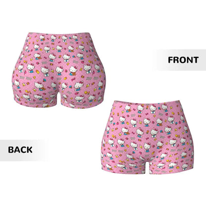 Custom Hello Kitty Cat Gym Shorts Women Athletic Shorts