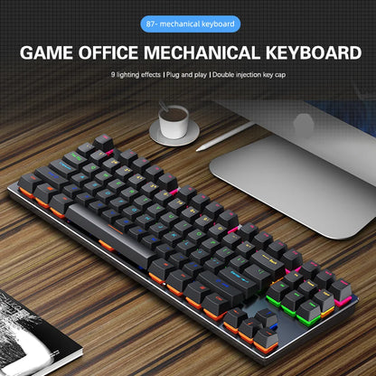 Mini Backlit RGB Gaming Mechanical Keyboard Gamer Mechanic Kit Custom