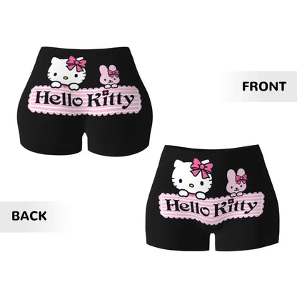 Custom Hello Kitty Cat Gym Shorts Women Athletic Shorts
