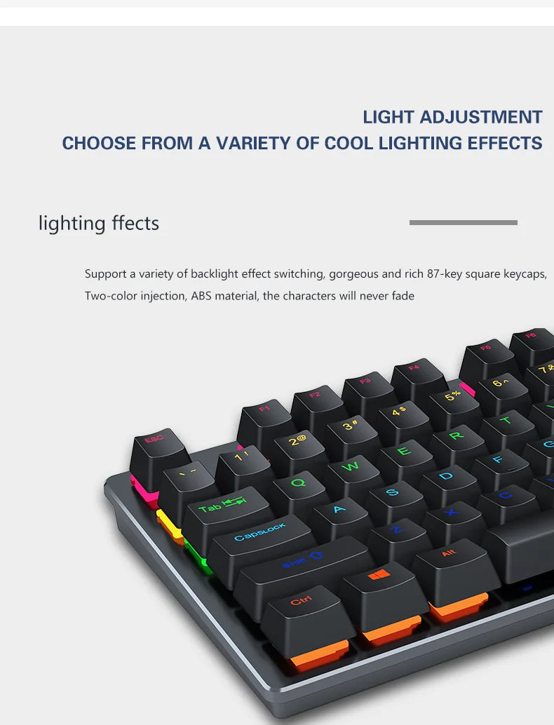 Mini Backlit RGB Gaming Mechanical Keyboard Gamer Mechanic Kit Custom