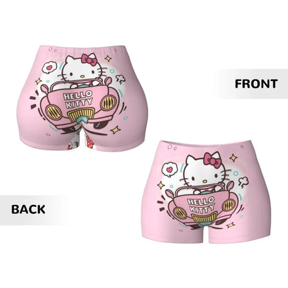 Custom Hello Kitty Cat Gym Shorts Women Athletic Shorts
