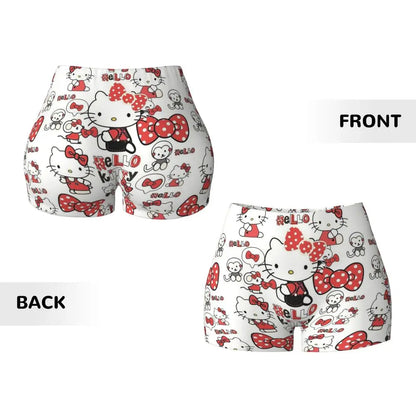 Custom Hello Kitty Cat Gym Shorts Women Athletic Shorts
