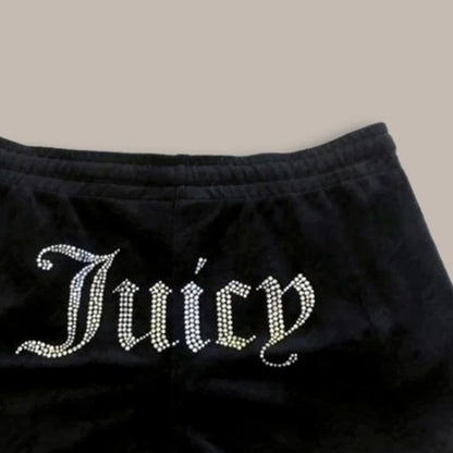 Y2K shorts Harajuku rhinestone letter print fashionable retro sports pant New Women