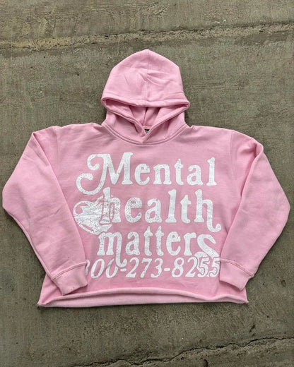 High Street Trendy Streetwear Harajuku Retro Letter Print Colorful Hoodie Men Casual Oversized Sweatshirt Women
