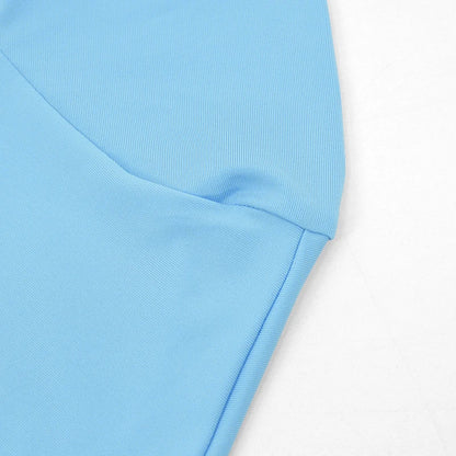 Sexy Skirt Two Piece Set Women New Short Sleeve O-Neck Crop Top High Waist Skirt Solid Fashion Partywear