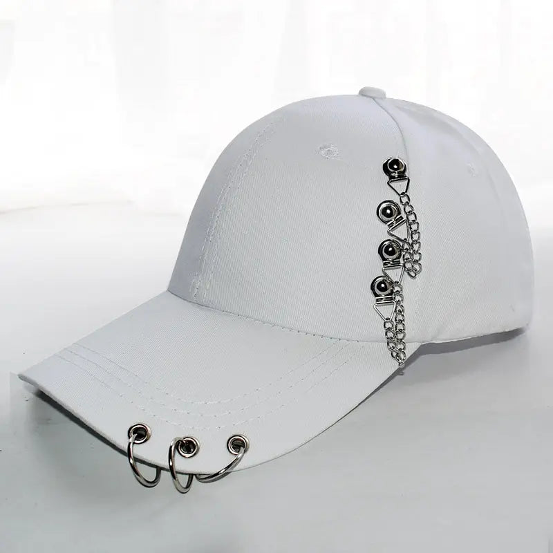 Women Men Snapback Adjustable Vintage Iron Chain Hats