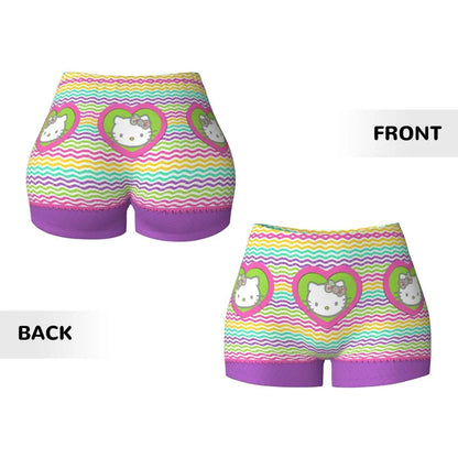 Custom Hello Kitty Cat Gym Shorts Women Athletic Shorts