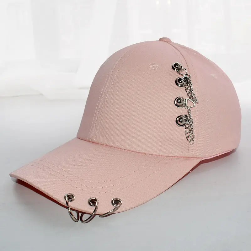 Women Men Snapback Adjustable Vintage Iron Chain Hats