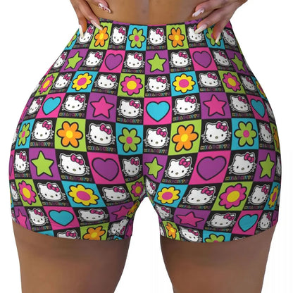 Custom Hello Kitty Cat Gym Shorts Women Athletic Shorts