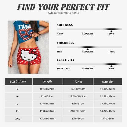 Custom Hello Kitty Cat Gym Shorts Women Athletic Shorts