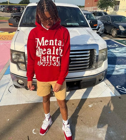 High Street Trendy Streetwear Harajuku Retro Letter Print Colorful Hoodie Men Casual Oversized Sweatshirt Women