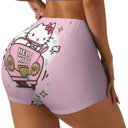 Custom Hello Kitty Cat Gym Shorts Women Athletic Shorts