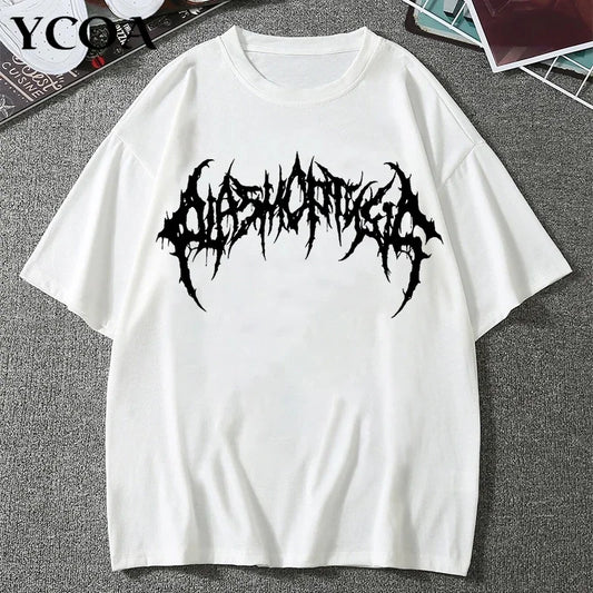 Men Tshirts Graphic Streetwear Y2K Print Short Sleeve Cotton Tops Tees Oversized T-Shirt Clothing