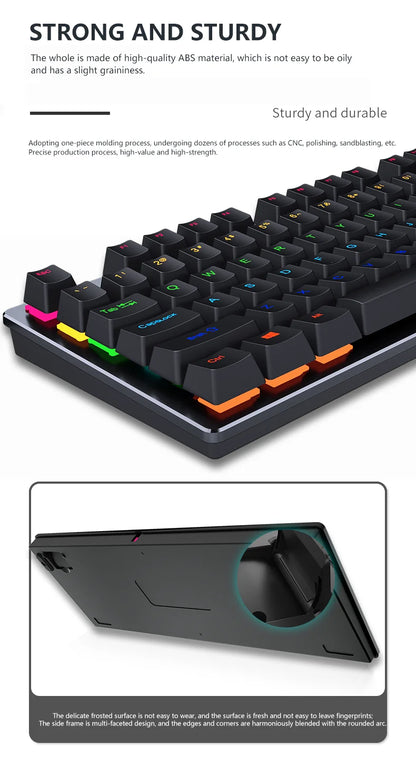 Mini Backlit RGB Gaming Mechanical Keyboard Gamer Mechanic Kit Custom