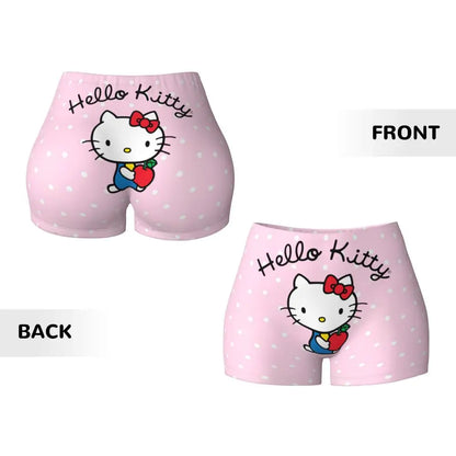 Custom Hello Kitty Cat Gym Shorts Women Athletic Shorts