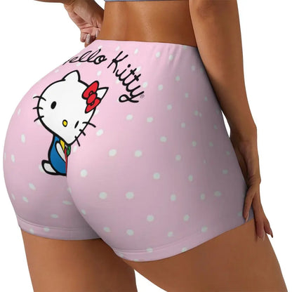 Custom Hello Kitty Cat Gym Shorts Women Athletic Shorts
