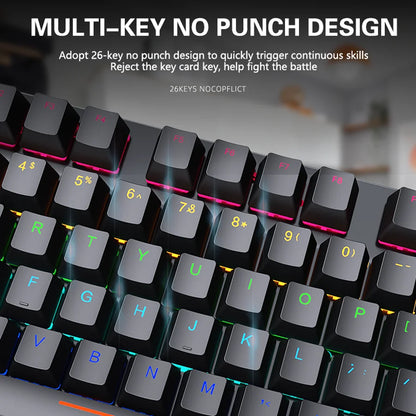 Mini Backlit RGB Gaming Mechanical Keyboard Gamer Mechanic Kit Custom