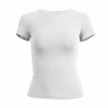 Woman Clothing Short Sleeve T-shirt Slim Fit Tops Female O-Neck Tee Shirt Street Wear