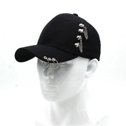 Women Men Snapback Adjustable Vintage Iron Chain Hats