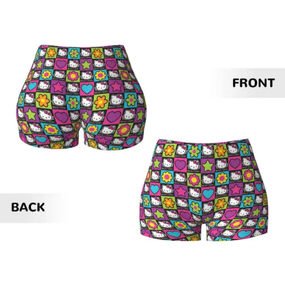 Custom Hello Kitty Cat Gym Shorts Women Athletic Shorts