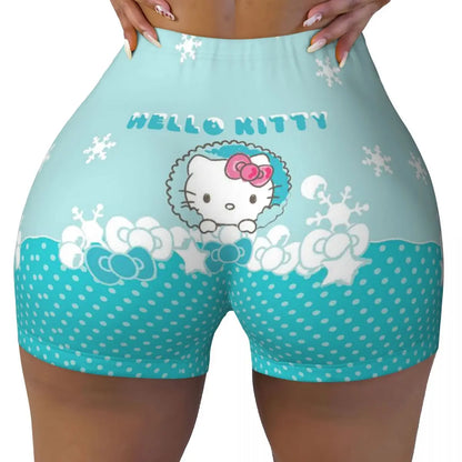 Custom Hello Kitty Cat Gym Shorts Women Athletic Shorts