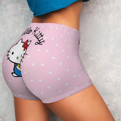 Custom Hello Kitty Cat Gym Shorts Women Athletic Shorts