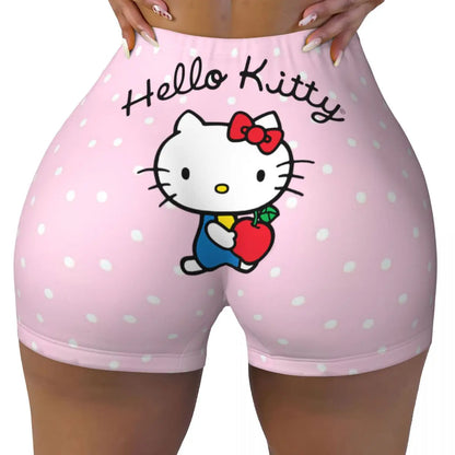 Custom Hello Kitty Cat Gym Shorts Women Athletic Shorts