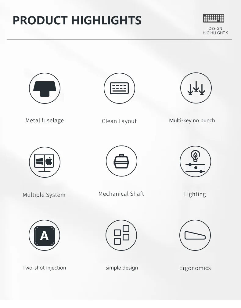 Mini Backlit RGB Gaming Mechanical Keyboard Gamer Mechanic Kit Custom