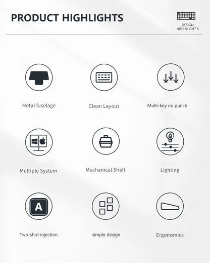 Mini Backlit RGB Gaming Mechanical Keyboard Gamer Mechanic Kit Custom