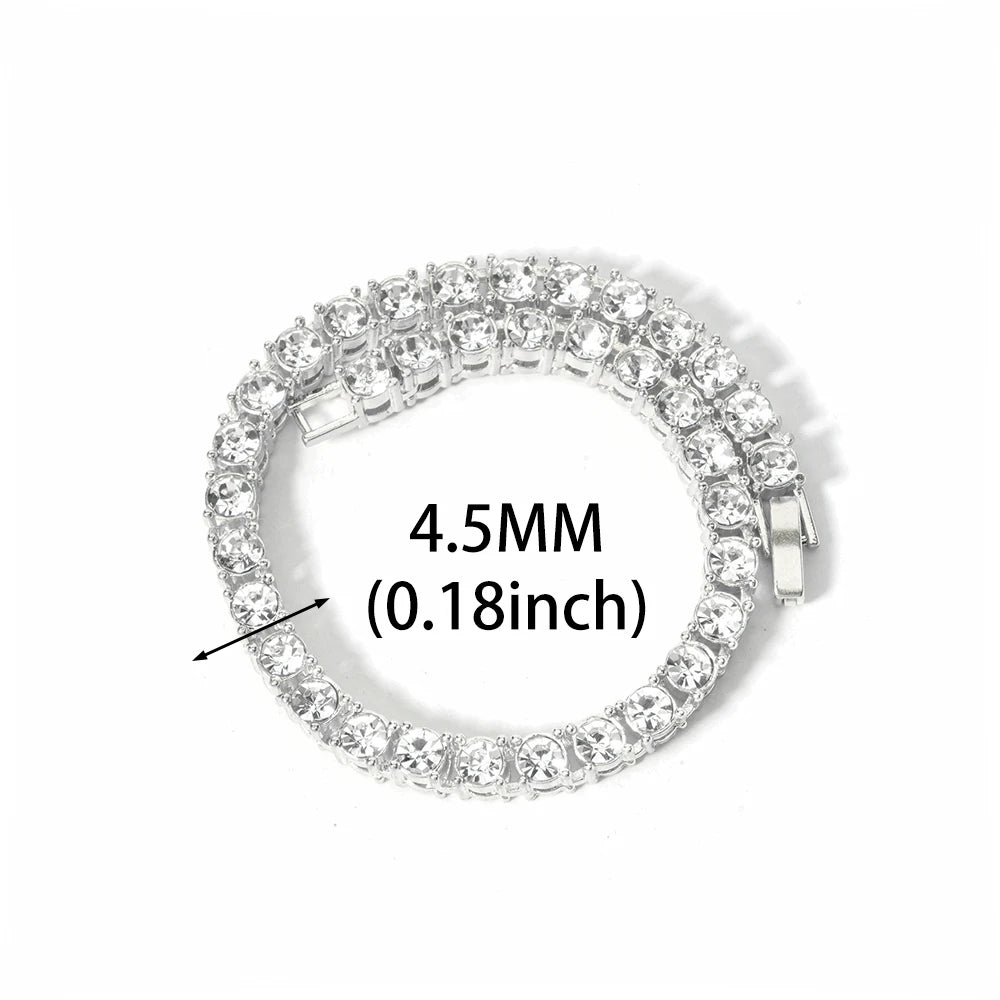 New Miami Iced Out Cuban Link Chain Bracelet For Men&Women Full Rhinestones Charms Hip Hop Jewelry 13mm Crystal Chain Party Gift