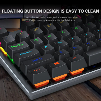 Mini Backlit RGB Gaming Mechanical Keyboard Gamer Mechanic Kit Custom
