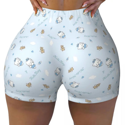 Custom Hello Kitty Cat Gym Shorts Women Athletic Shorts