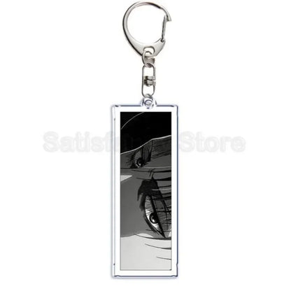 Hot Atan Allen Yeager Keychain Pendant Rtacking of The Giants Armin Arlert Levi Ackermole Playing Double Sided Acrylic Keyring