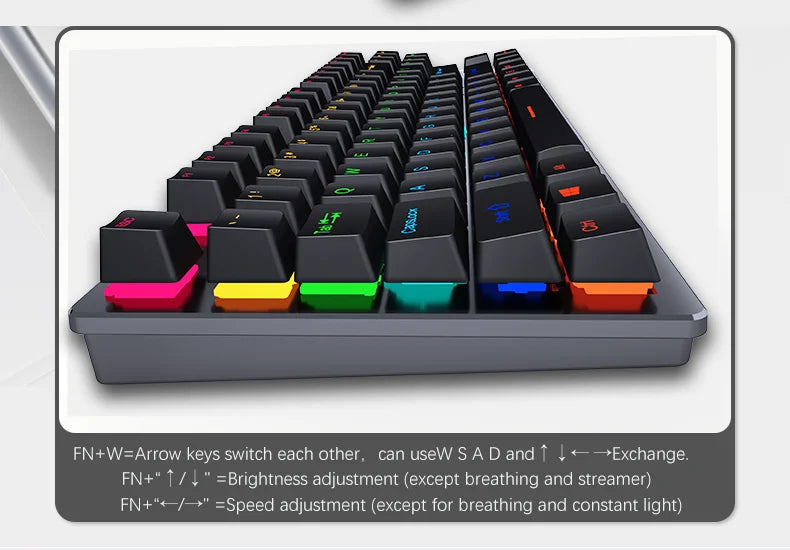 Mini Backlit RGB Gaming Mechanical Keyboard Gamer Mechanic Kit Custom