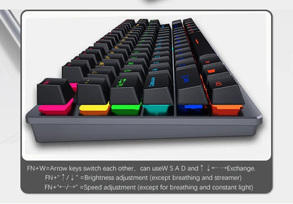 Mini Backlit RGB Gaming Mechanical Keyboard Gamer Mechanic Kit Custom