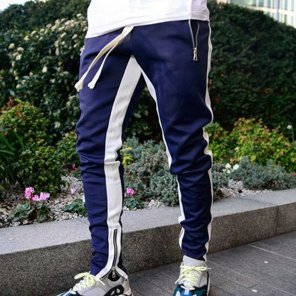 Casual Pants Low Feet Zip Pocket Cotton Pants Men's