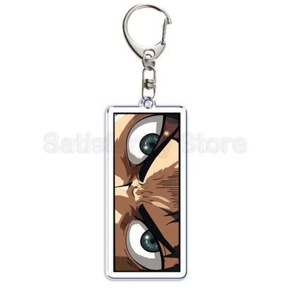 Hot Atan Allen Yeager Keychain Pendant Rtacking of The Giants Armin Arlert Levi Ackermole Playing Double Sided Acrylic Keyring