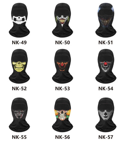 Skull Men Balaclava Mask Cycling  Face Cover Motorcycle Bicycle Headgear Full Face Bandana Breathable Windproof
