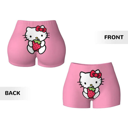 Custom Hello Kitty Cat Gym Shorts Women Athletic Shorts