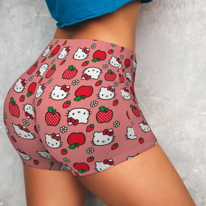 Custom Hello Kitty Cat Gym Shorts Women Athletic Shorts