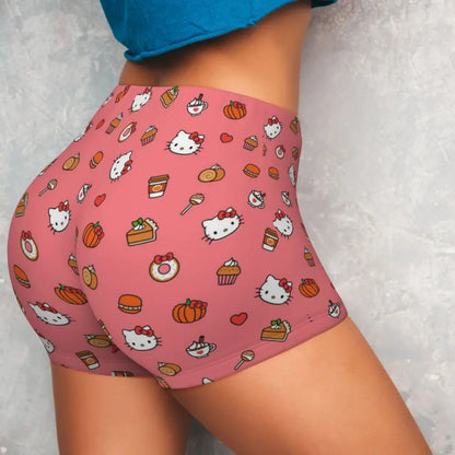 Custom Hello Kitty Cat Gym Shorts Women Athletic Shorts