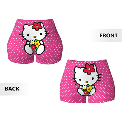 Custom Hello Kitty Cat Gym Shorts Women Athletic Shorts